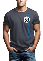 MAKAYA Print-Shirt Herren 53 Tuning Motiv Retro Vintage Auto Blau/Grau/Silber