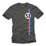 MAKAYA Print-Shirt Herren 53 Tuning Motiv Retro Vintage Auto Dunkelgrün/Blau/Braun/Silber/Grau