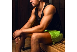 CFLEX Shorts Herren Sport Shorts Sportswear Collection Grün