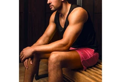CFLEX Shorts Herren Sport Shorts Sportswear Collection Rot/Rosa