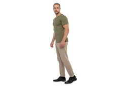 celodoro Kurzarmshirt Herren Business T-Shirt V-Neck Dunkelgrün/Khaki/Grün