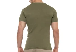 celodoro Kurzarmshirt Herren Business T-Shirt V-Neck Dunkelgrün/Khaki/Grün