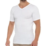 celodoro Kurzarmshirt Herren Business T-Shirt V-Neck Creme/Weiß/Dunkelblau