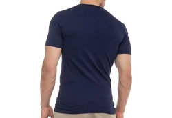 celodoro Kurzarmshirt Herren Business T-Shirt V-Neck Dunkelblau