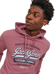 Jack & Jones Hoodie JJELOGO Rosa/Lila/Rot