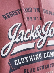 Jack & Jones Hoodie JJELOGO Rosa/Lila/Rot