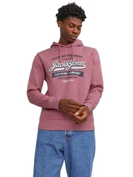 Jack & Jones Hoodie JJELOGO Rosa/Lila/Rot
