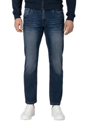 TIMEZONE Regular-fit Jeans Regular Jeans Hose 5-Pocket Denim Pants Reißverschluss (6596) Blau