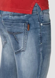 TIMEZONE Regular-fit Jeans Regular Jeans Hose 5-Pocket Denim Pants Reißverschluss (6596) Blau (6596)