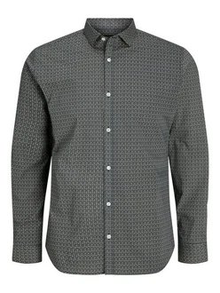 Jack & Jones Langarmhemd JPRBLABLACKPOOL STRETCH SHIRT LS SS24 Dunkelgrau/Grau/Schwarz/Grün/Braun/Dunkelgrün