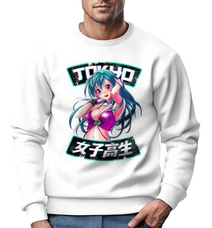 Neverless Sweatshirt Herren Anime Japan Style Manga Asien Comic Tokio Grün/Orange/Weiß/Rot/Rosa/Grau/Lila