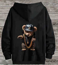 RMK Hoodie Herren Pullover Gangster Teddy Schwarz/Braun