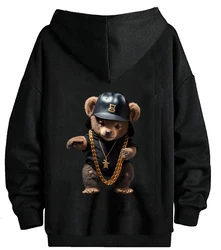 RMK Hoodie Herren Pullover Gangster Teddy Schwarz/Braun