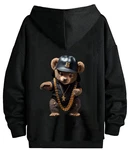 RMK Hoodie Herren Pullover Gangster Teddy Schwarz/Braun