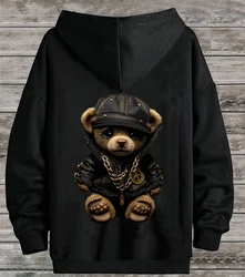 RMK Hoodie Herren Pullover Gangster Teddy Braun/Schwarz