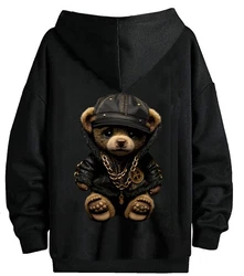 RMK Hoodie Herren Pullover Gangster Teddy Braun/Schwarz