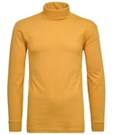 RAGMAN Rollkragenshirt Langarmshirt Unterzieh Rolli Gelb/Braun