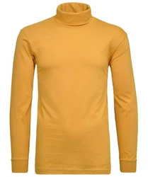 RAGMAN Rollkragenshirt Langarmshirt Unterzieh Rolli Gelb/Braun