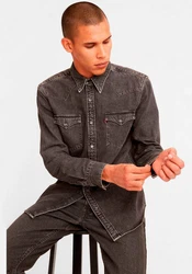 LEVI'S Hemd Barstow Western Standard black denim