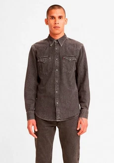 LEVI'S Hemd Barstow Western Standard black denim