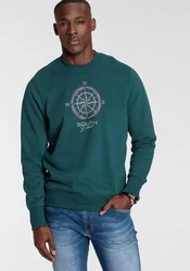 DELMAO Sweatshirt Rundhals Dunkelgrün/Grün