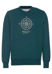 DELMAO Sweatshirt Rundhals Dunkelgrün/Grün