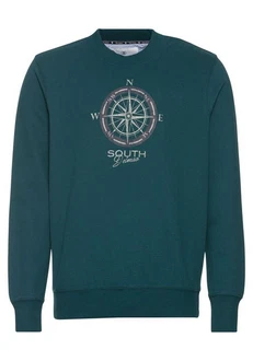 DELMAO Sweatshirt Rundhals Dunkelgrün/Grün