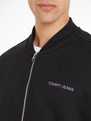 Tommy Jeans Sweater TJM Boxy N CLSCS Bomber EXT mit Reißverschluss Schwarz