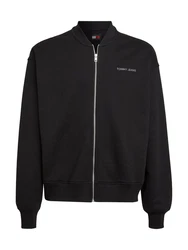 Tommy Jeans Sweater TJM Boxy N CLSCS Bomber EXT mit Reißverschluss Schwarz