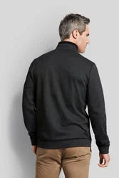bugatti Sweatjacke mit Eingrifftaschen Dunkelgrau/Grau/Schwarz