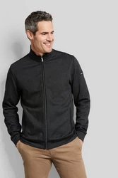 bugatti Sweatjacke mit Eingrifftaschen Dunkelgrau/Grau/Schwarz