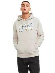 Jack & Jones Kapuzenpullover JJEJEFF CORP LOGO Khaki/Beige/Hellgrau/Grau