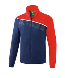 Erima Sweatjacke 5-C Jacke Blau/Mischfarben/Dunkelblau/Orange/Rot/Hellblau