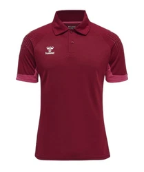 hummel T-Shirt hmlLEAD Functional Poloshirt Dunkelrot/Bordeaux/Rot