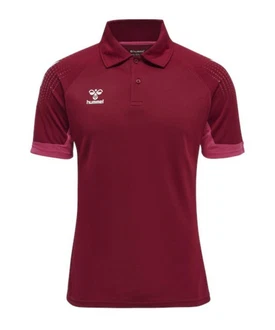 hummel T-Shirt hmlLEAD Functional Poloshirt Dunkelrot/Bordeaux/Rot