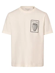Marc O'Polo T-Shirt mit Label-Stickerei Beige/Khaki/Rot