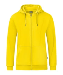 Jako Sweatjacke Organic Kapuzenjacke Gelb