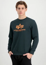 Alpha Industries Sweatshirt Basic Sweater Hellblau/Dunkelgrün/Blau