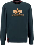 Alpha Industries Sweatshirt Basic Sweater Hellblau/Dunkelgrün/Blau Alpha Industries Sweatshirt Basic Sweater Hellblau/Dunkelgrün/Blau