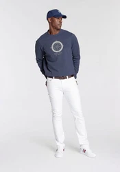 DELMAO Sweatshirt Rundhals Dunkelblau/Grau/Blau