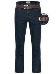 Wrangler Texas Stretch Herrenjeans mit Gürtel Blau/Dunkelblau