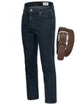 Wrangler Texas Stretch Herrenjeans mit Gürtel Blau/Dunkelblau