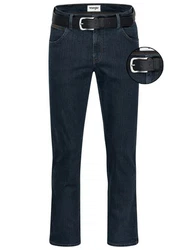 Wrangler Texas Stretch Herrenjeans mit Gürtel Dunkelblau/Blau