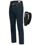 Wrangler Texas Stretch Herrenjeans mit Gürtel Dunkelblau/Blau