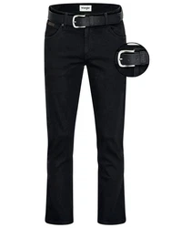 Wrangler Texas Stretch Herrenjeans mit Gürtel Schwarz/Dunkelblau