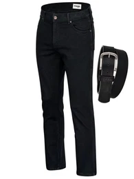 Straight-Jeans Texas Authentic Straight Herrenstrechjeans mit Grtel