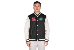 New Era Bomberjacke NFL23 New York Jets Schwarz/Dunkelgrün/Creme/Grün