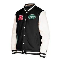 New Era Bomberjacke NFL23 New York Jets Schwarz/Dunkelgrün/Creme/Grün