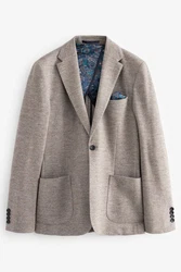 Next Signature Sakko aus italienischem Wollgemisch Beige/Khaki/Braun/Grau