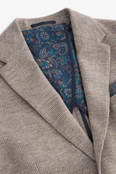 Next Signature Sakko aus italienischem Wollgemisch Beige/Khaki/Braun/Grau